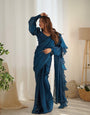 Ready to Wear Pre-draped Saree with Fully Stitched Blouse in Jimmy Choo Fabric